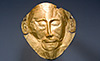 Not Mask of Agamemnon National Archaeological Museum of Athens ancient Greece stock photos 