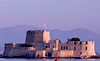 The Fortress of Bourtzi Nafplion Greece Sunrise ancient Greece stock photos 